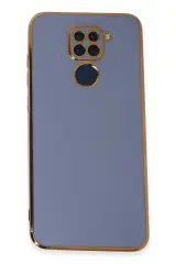 Newface Xiaomi Redmi Note 9 Kılıf Volet Silikon - Mavi