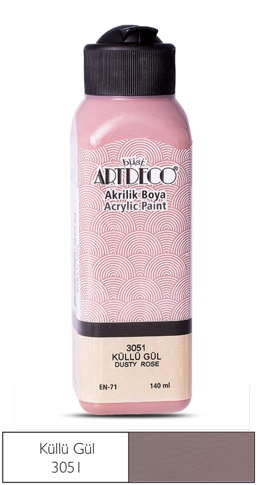 Akrilik Ahşap Boyası 140ml 3051 Küllü Gül
