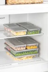 6'lı Freshbox 2400 ml Saklama Kabı Seti - Mikrodalga ve Difriz Uyumlu