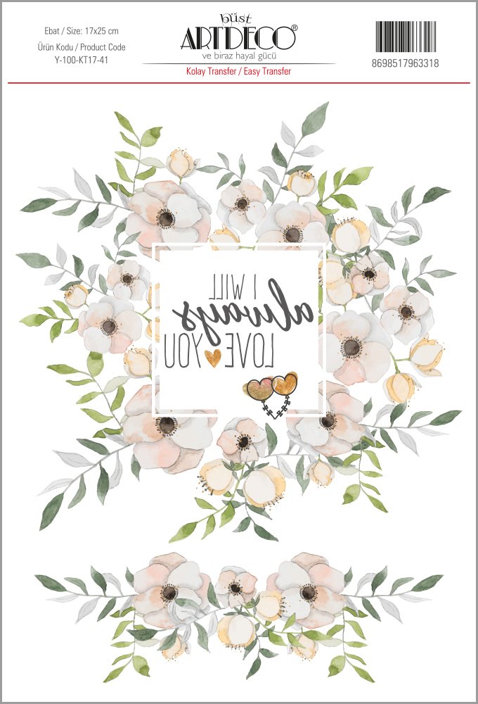 Kolay Transfer 17x25cm Desen No:41