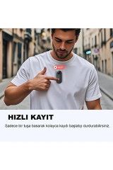 Mini Wıfı Aksiyon Kamerası 1080p Taşınabilir Vücut Kamerası Giyilebilir Video Kaydedici Siyah