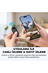 Mini Wıfı Aksiyon Kamerası 1080p Taşınabilir Vücut Kamerası Giyilebilir Video Kaydedici Siyah