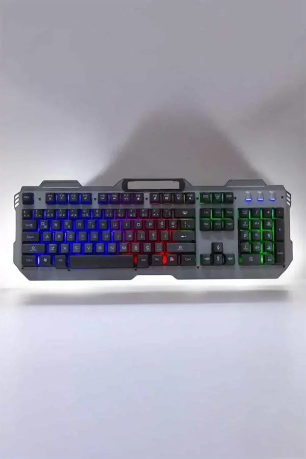 Oyuncu Klavyesi Q Klavye Rgb Işıklı Mouse Hediyeli