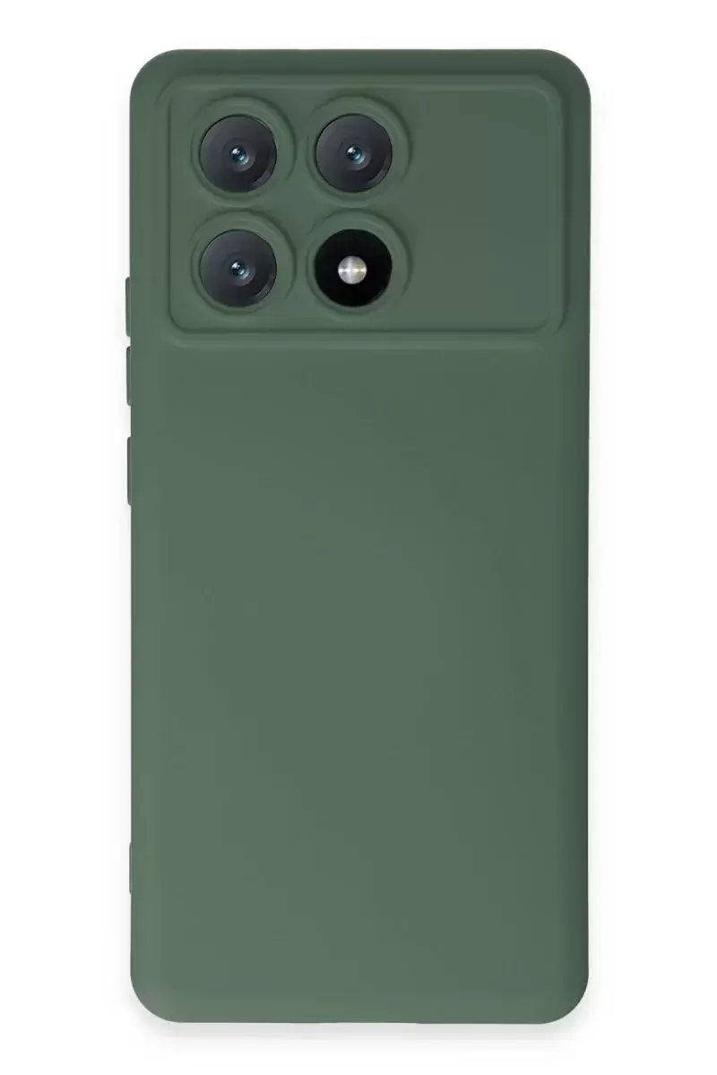Newface Xiaomi Poco X6 Pro Kılıf Nano İçi Kadife Silikon - Koyu Yeşil