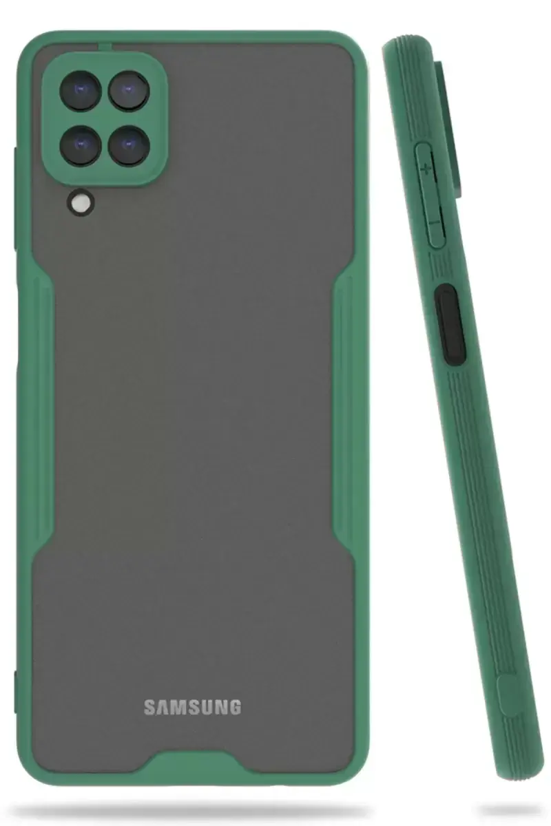 Newface Samsung Galaxy A22 Kılıf Platin Silikon - Yeşil