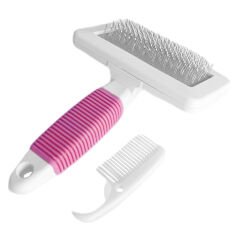 Markapet Temizleme Aparatlı Kedi Köpek Tarağı 7 cm-14 cm Small Pembe