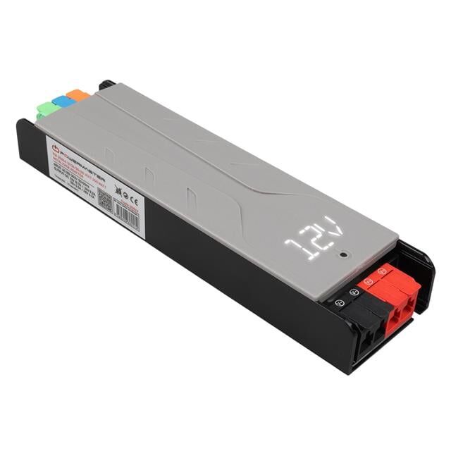 Powermaster Pm-26844 12/24/36/48 Volt 8.4 Amper 200 Watt Metal Kasa Kademeli Adaptör Voltaj Göstergeli 189x51x27mm