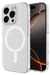 Newface İphone 16 Pro Kılıf Magneticsafe Şeffaf Silikon - Şeffaf