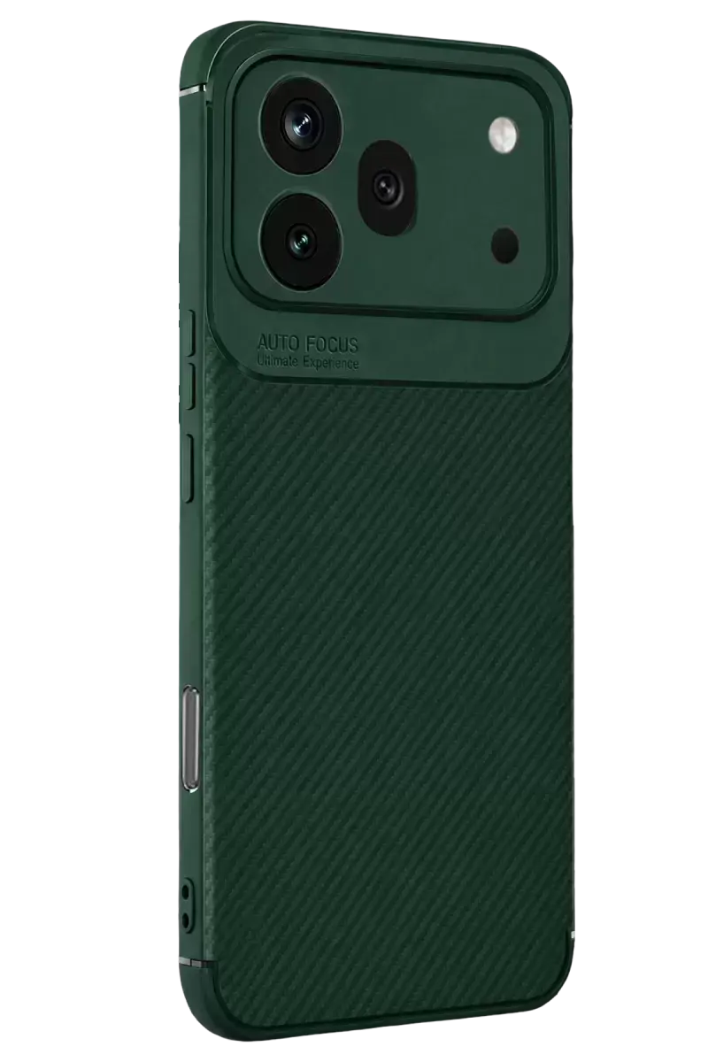 Newface Huawei Honor 600 Pro Auto Focus Karbon Kapak - Koyu Yeşil