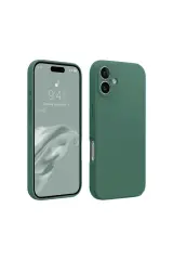 Newface Apple İphone 16 Plus Kılıf First Silikon - Koyu Yeşil