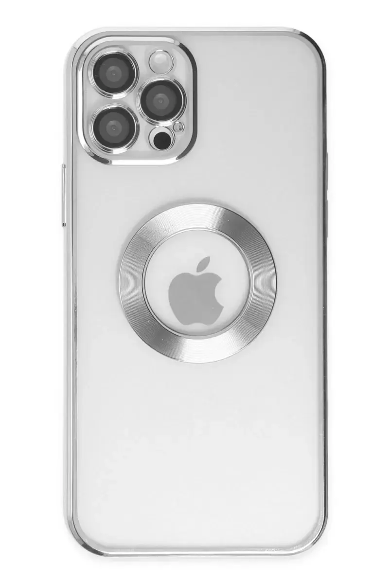 Newface Apple İphone 12 Pro Kılıf Slot Silikon - Gümüş