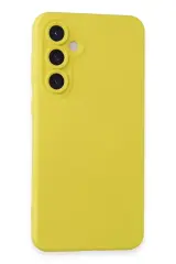 Newface Samsung Galaxy S24 Kılıf Nano İçi Kadife Silikon - Sarı