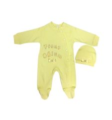 AyBaby Ay 840 Prens Oğlum Baskılı Tulum - Sarı