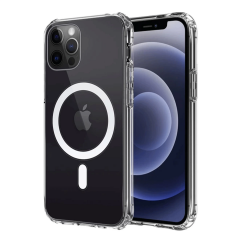 İphone 12 Kılıf Magneticsafe Şeffaf Silikon - Şeffaf