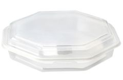 Sekizgen Kendinden Kapaklı Salata Kabı