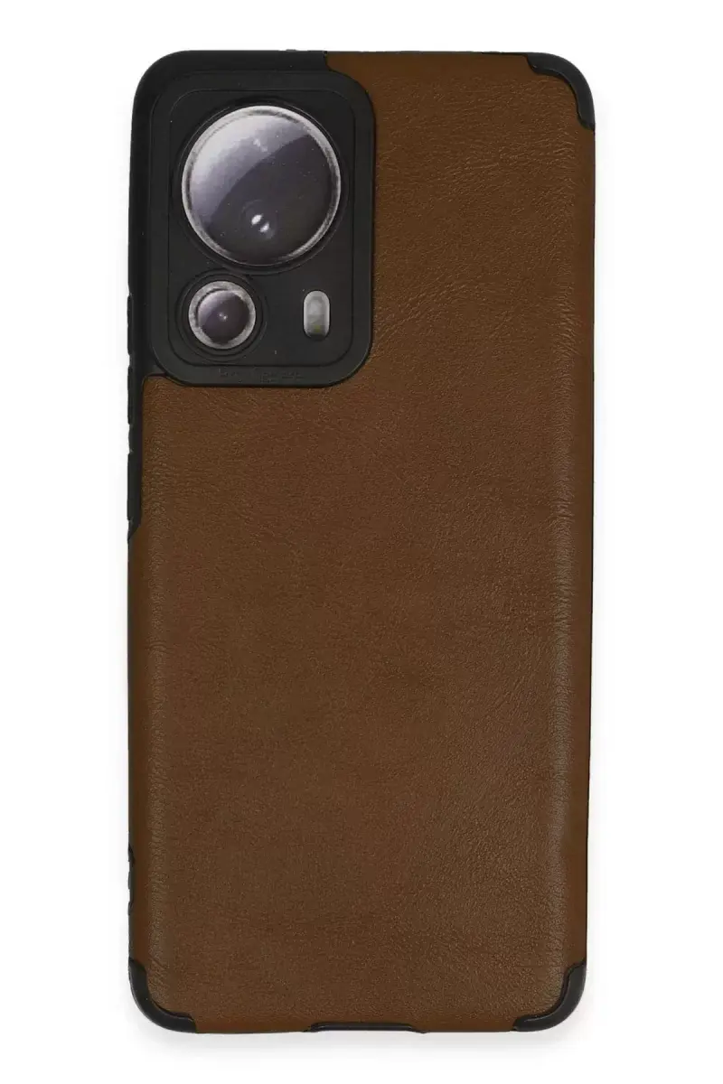 Newface Xiaomi Mi 13 Lite Kılıf Loop Deri Silikon - Kahverengi
