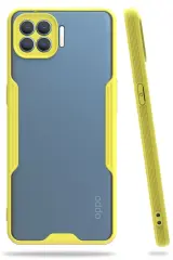 Newface Oppo Reno 4 Lite Kılıf Platin Silikon - Sarı