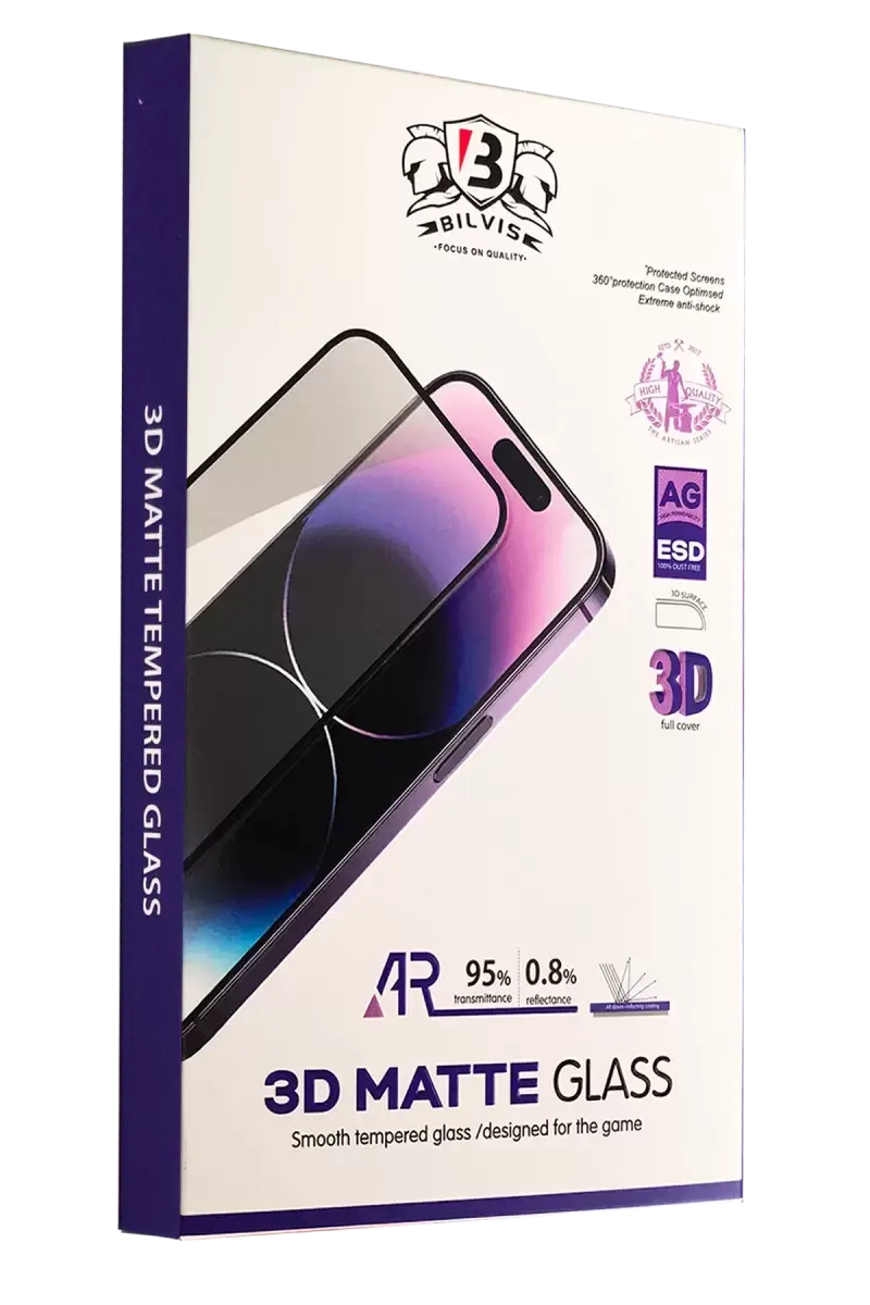 Newface Apple İphone 16 Bilvis 3d Mat Cam Ekran Koruyucu
