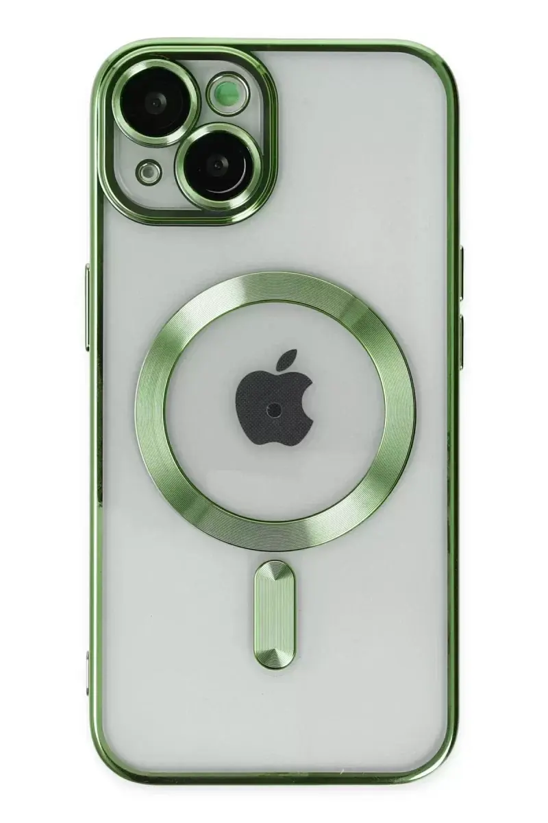 Newface İphone 14 Plus Kılıf Kross Magneticsafe Kapak - Koyu Yeşil
