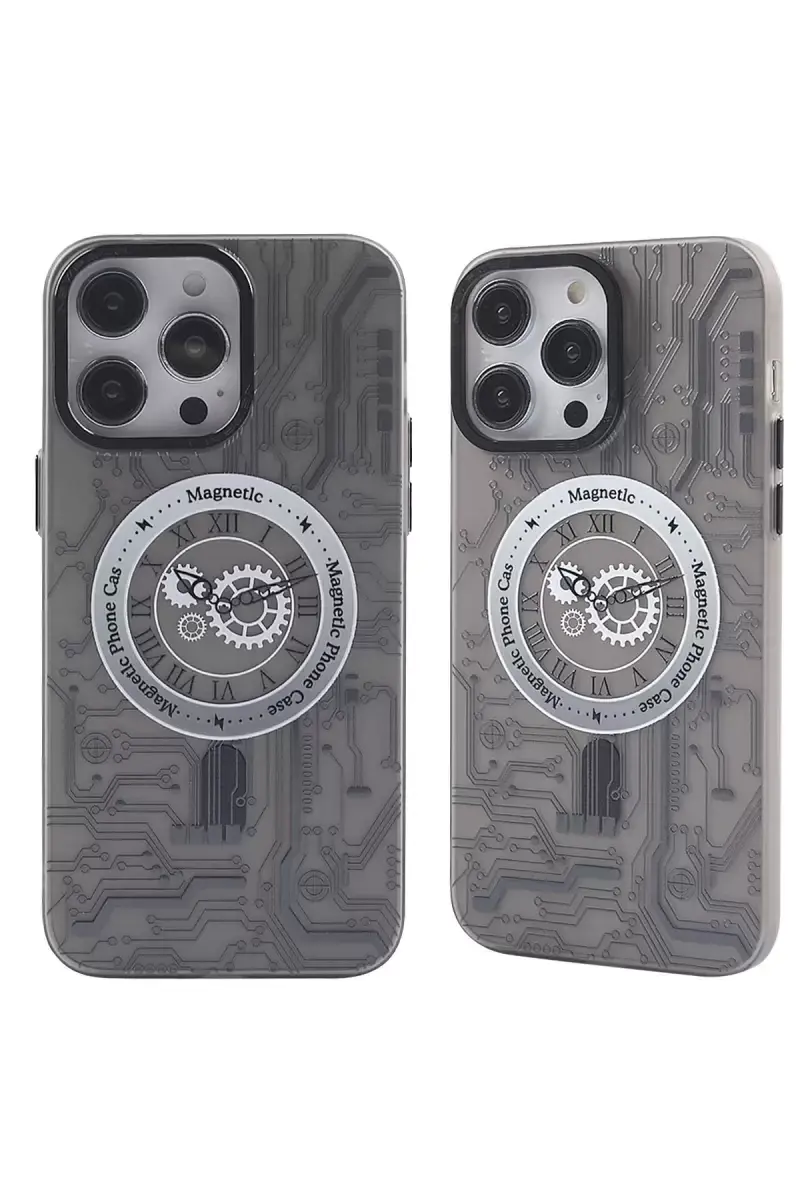 Newface Apple İphone 14 Pro Max Kılıf Apollo Magneticsafe Desenli Kapak - Apollo Siyah - 1