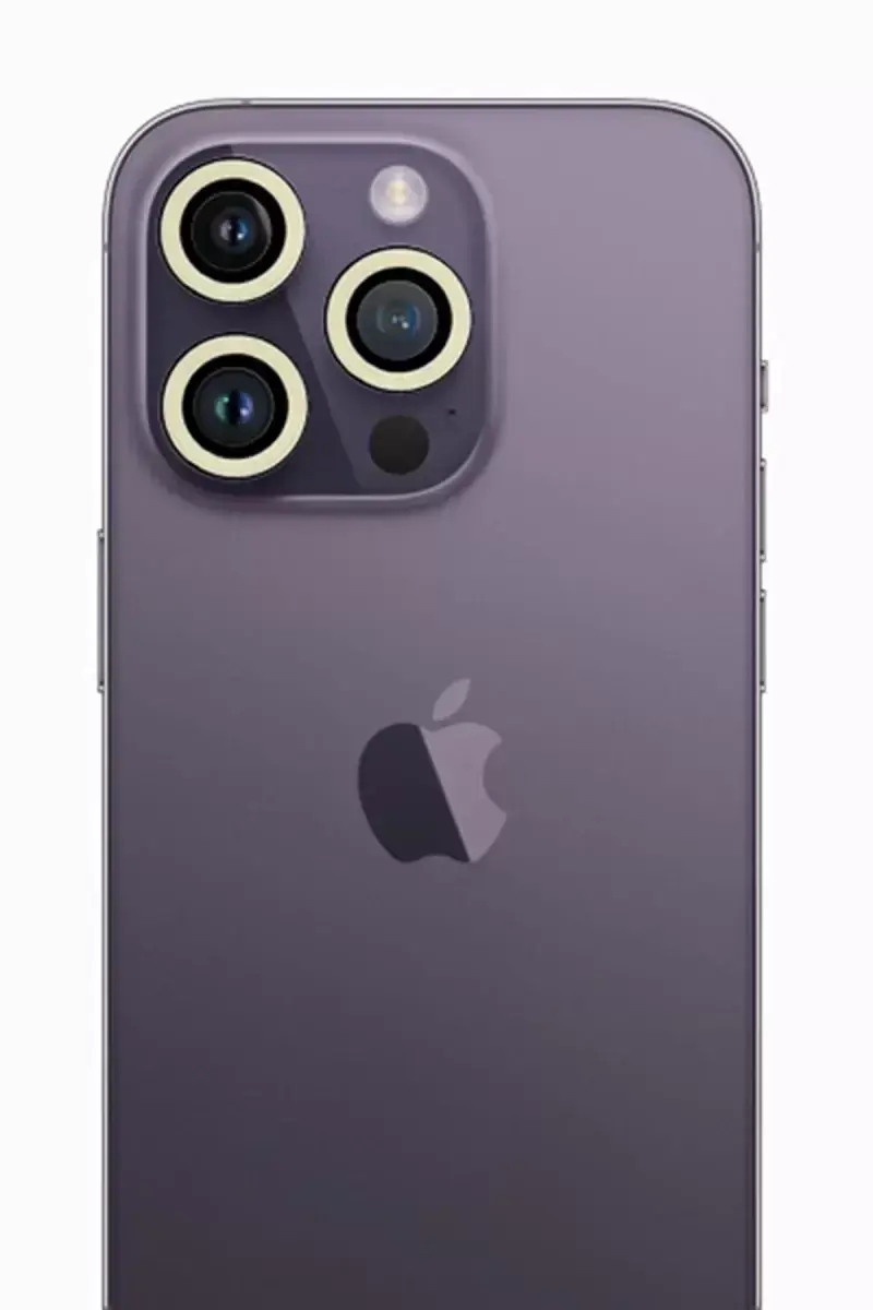 Newface Apple İphone 12 Pro Max Neon Fosforlu Kamera Lens - Beyaz