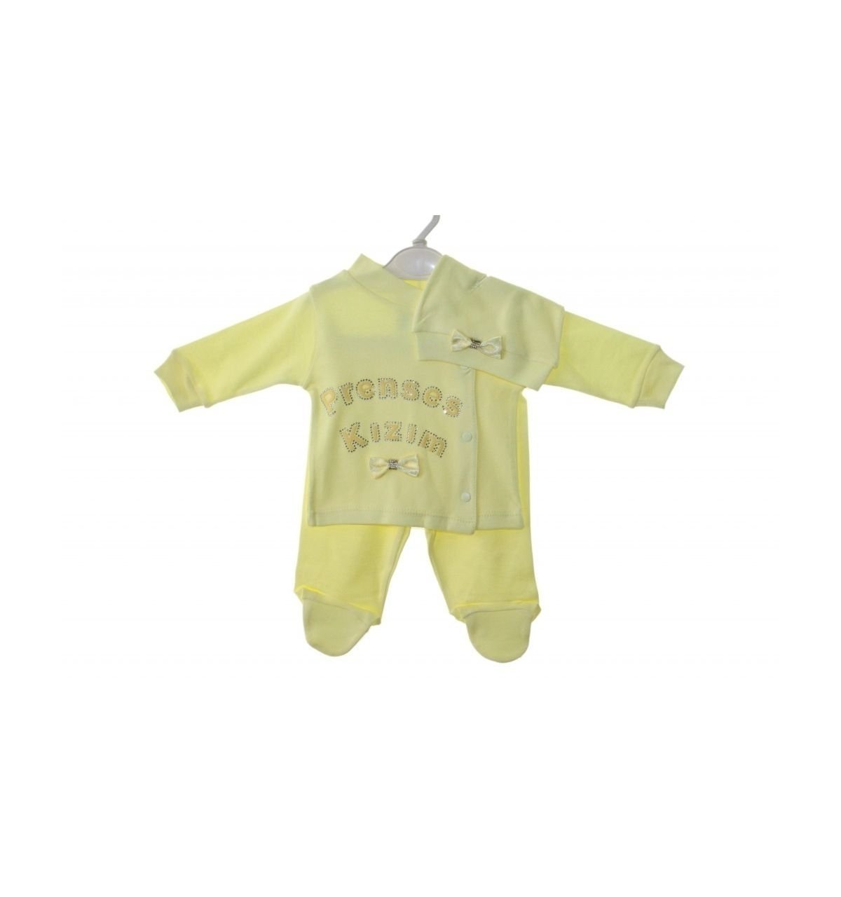AyBaby AY843 Prenses Kızım Renkli Patik Zıbın - Sarı