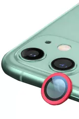 Newface İphone 11 Raze Metal Kamera Lens - Kırmızı
