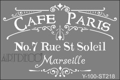 Stencil A4 Cafe Paris 218