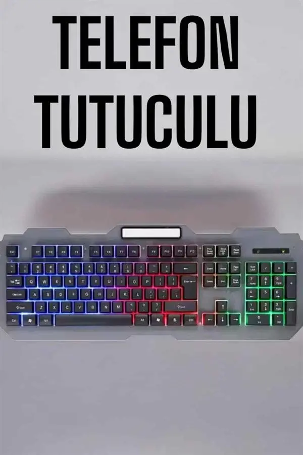 Q Klavye Rgb Işıklı Klavye Ve Mouse Seti Kablolu Mouse Hediyeliş