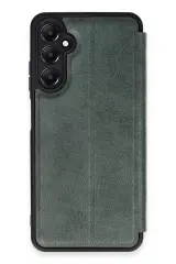 Newface Samsung Galaxy A55 5g Kılıf Flip Cover - Koyu Yeşil