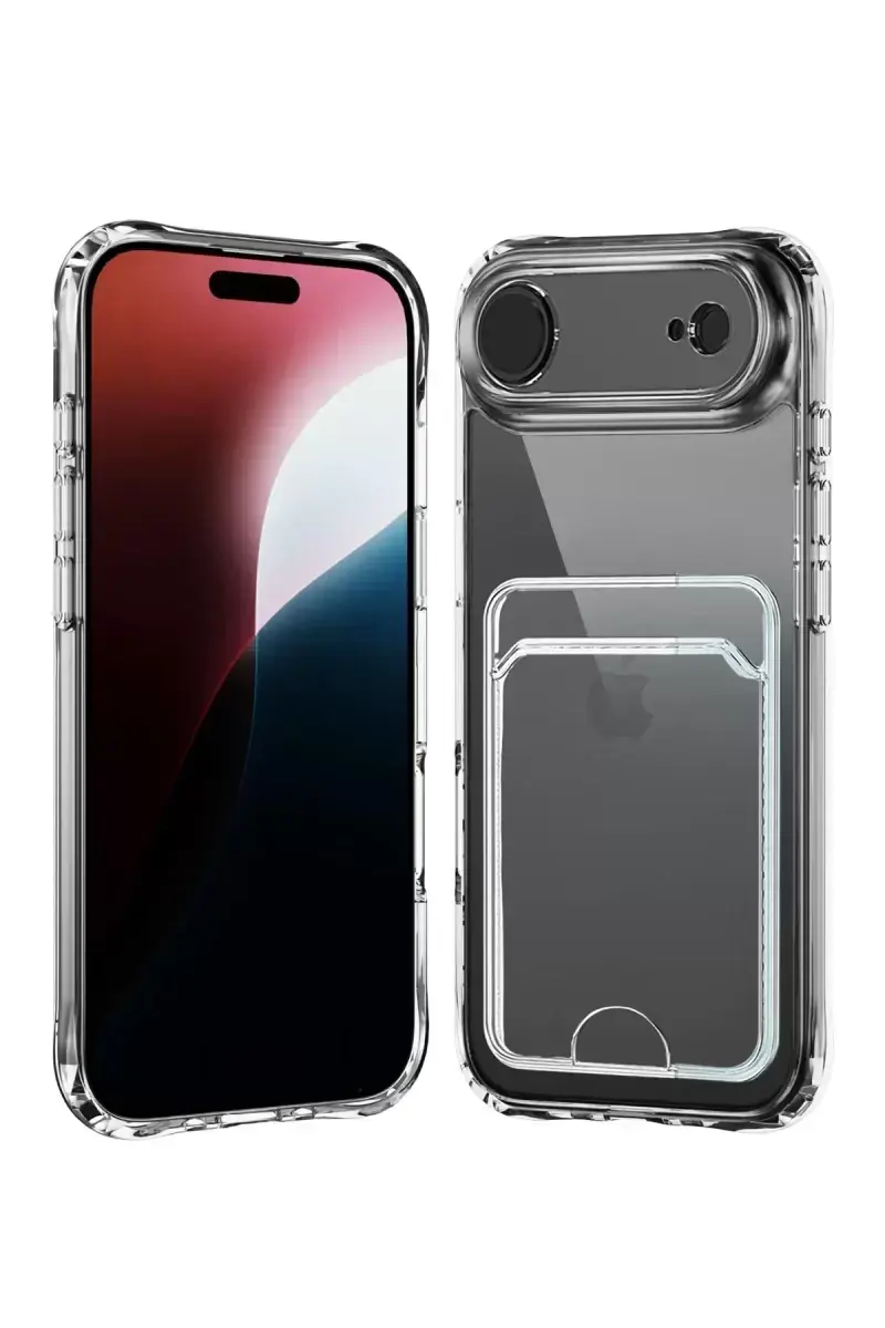 Newface Apple İphone 17 Air Kart Şeffaf Silikon - Şeffaf