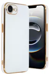 Newface İphone 16e Kılıf Volet Silikon - Beyaz