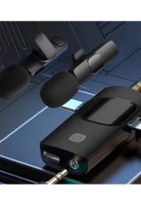 Yüksek Kalite Profesyonel 3 In 1 Kablosuz Taşınabilir Yaka Mikrofonu Youtube Facebook Tiktok