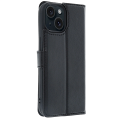 İphone 15 Trend S Plus Kapaklı Kılıf - Siyah
