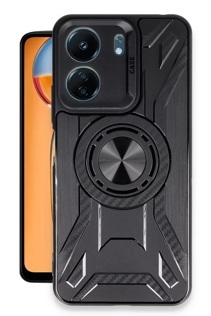 Newface Xiaomi Redmi 13c Kılıf Lincoln Silikon - Siyah