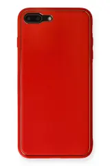 Newface İphone 7 Plus Kılıf Coco Deri Silikon Kapak - Kırmızı