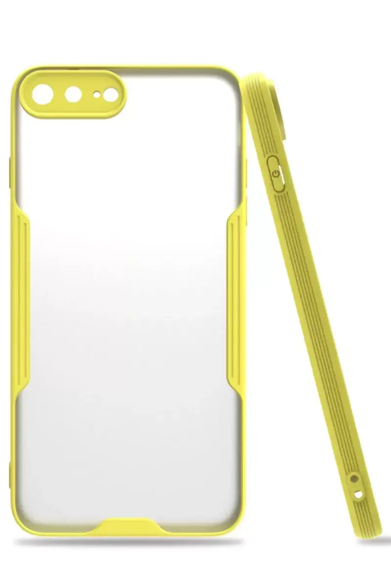Newface Apple İphone 7 Plus Kılıf Platin Silikon - Sarı