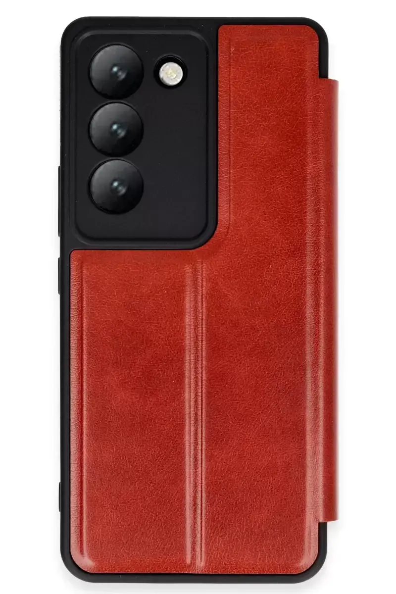 Newface Vivo V30 Lite 4g Kılıf Flip Cover - Kırmızı