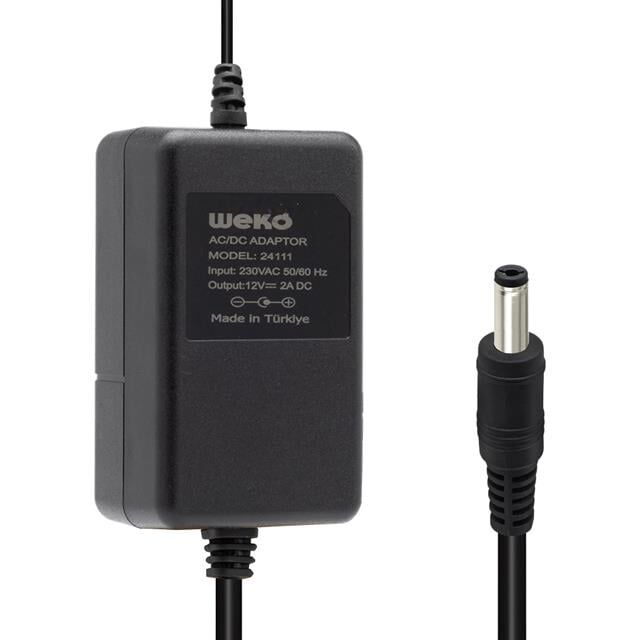 Weko 12 Volt 2 Amper 5.5*2.1 Uçlu Yerli Üretim Plastik Kasa Masaüstü Adaptör