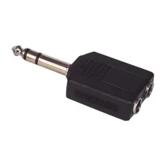 6.3 Mm Stereo Erkek / 6.3 Mm Stereo Dişix2 Çevirici Jack