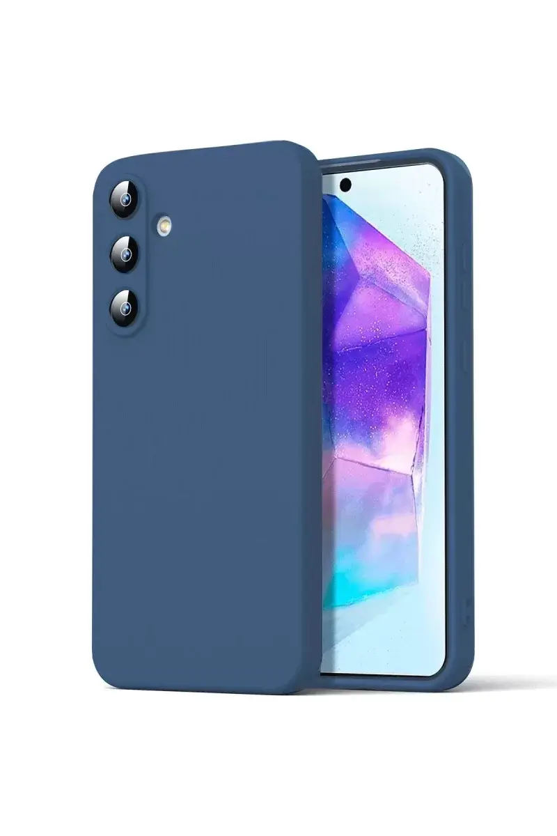 Newface Samsung Galaxy A16 5g Kılıf Nano İçi Kadife Silikon - Lacivert