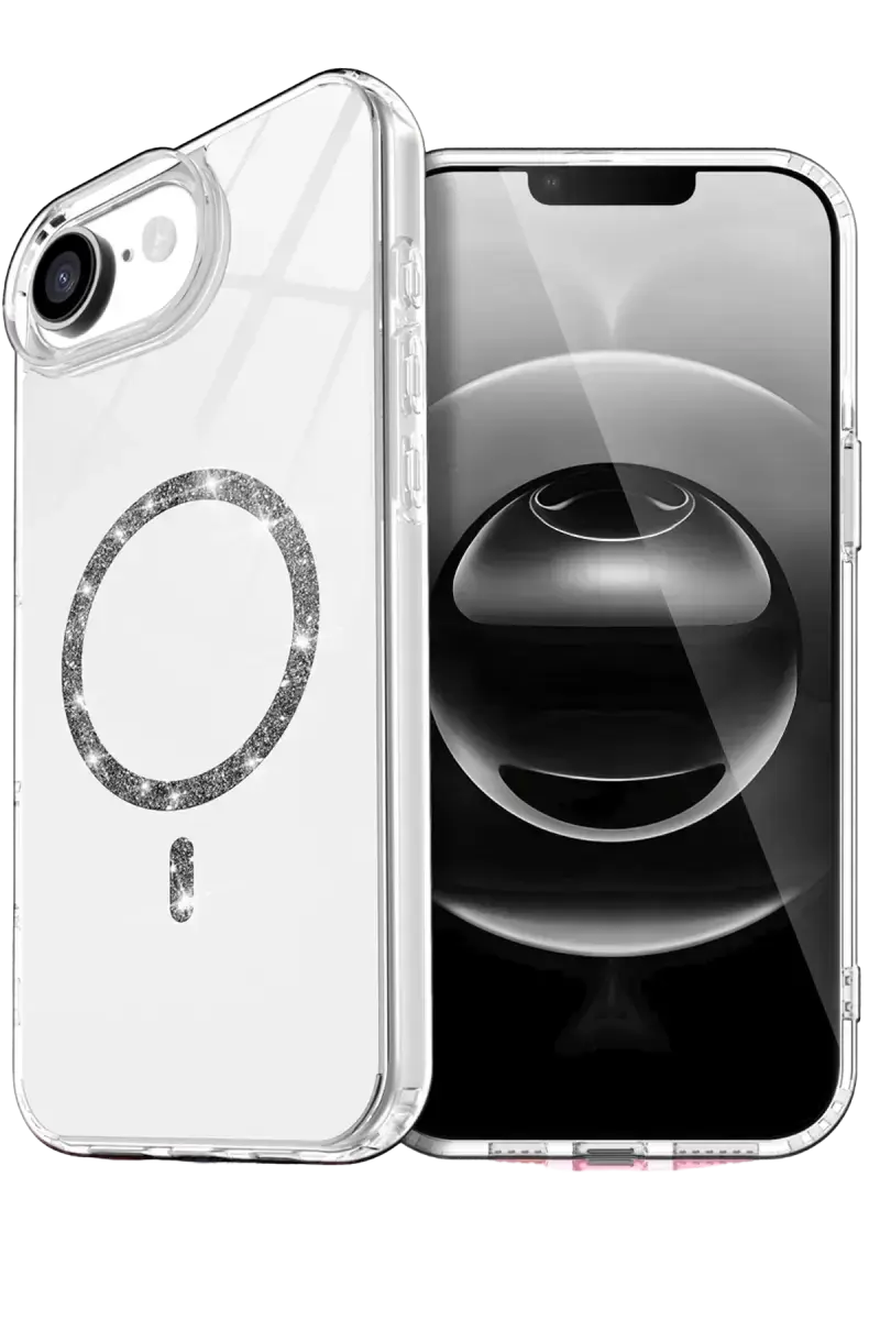 Newface Apple İphone 16e Live Diamond Magsafe Kapak - Şeffaf