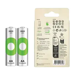 Gp Recyko E221 2*2600 Mah R6 Aa Pilli Şarj Cihazı (gp-e221/270ahcer21-2gtlb2)