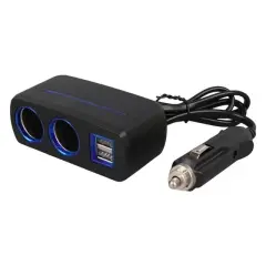 Olesson 1638 12-24v Çift Usb Girişli 120w 80 Cm Kablolu 2'lı Araç Çakmak Çoklayıcı