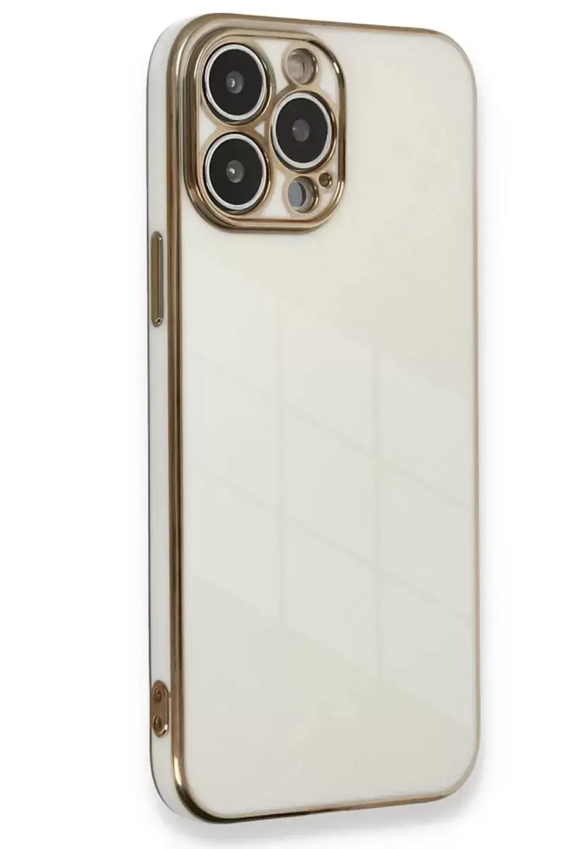 Newface Apple İphone 15 Pro Kılıf Volet Silikon - Beyaz