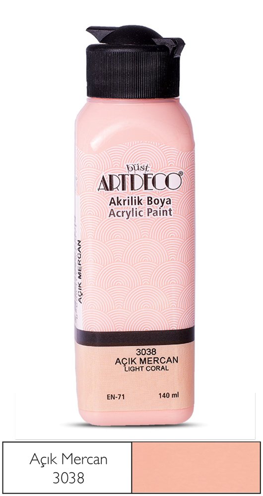 Akrilik Ahşap Boyası 140ml 3038 Açık Mercan