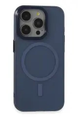 Newface İphone 15 Pro Kılıf Anka Pc Magneticsafe Sert Metal Kapak - Lacivert