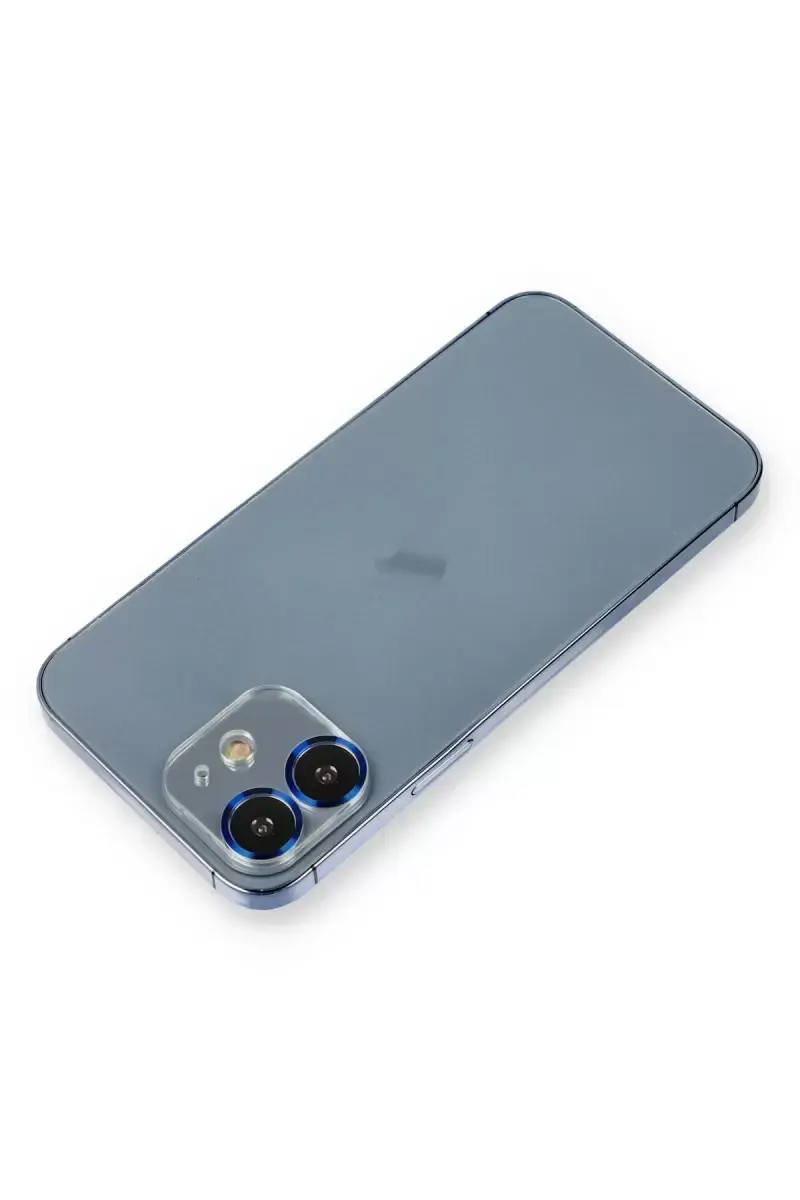 Newface Apple İphone 12 Metal Kamera Lens Koruma Cam - Mavi