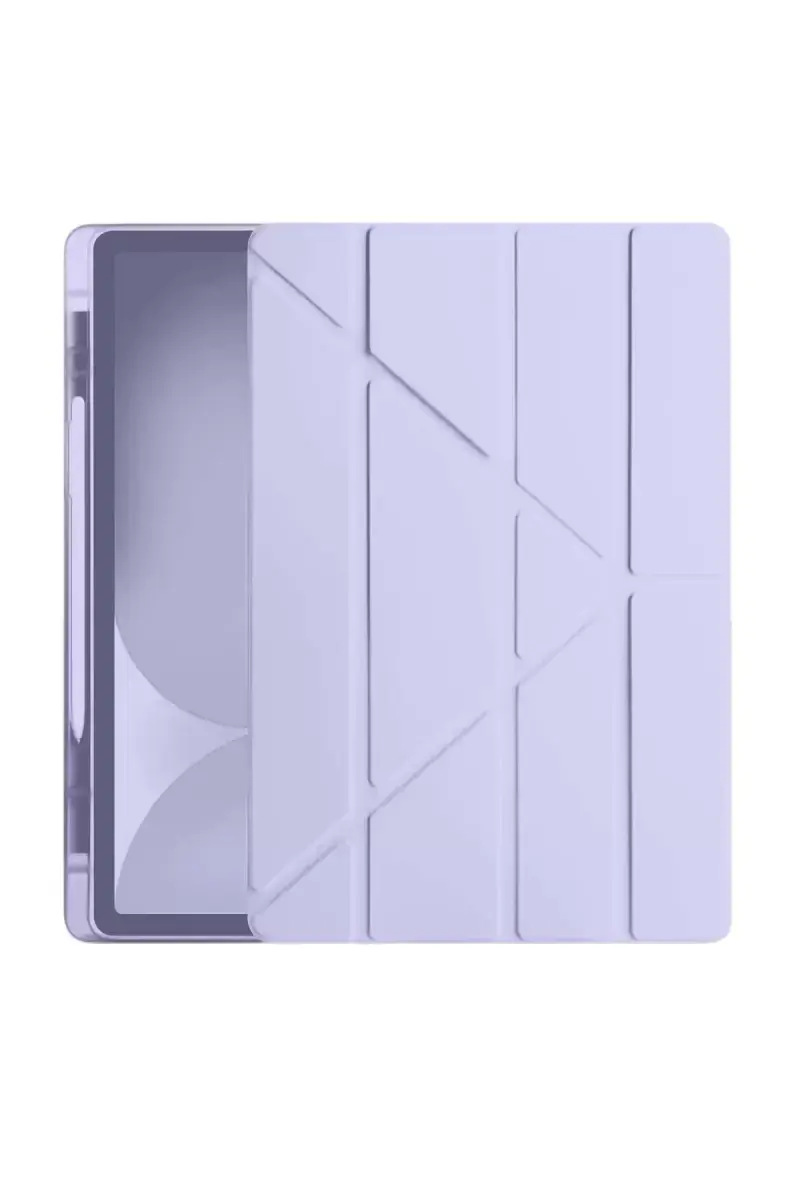 Newface Apple İpad Pro 11 (2024) Kılıf Kalemlikli Hugo Tablet Kılıfı - Lila