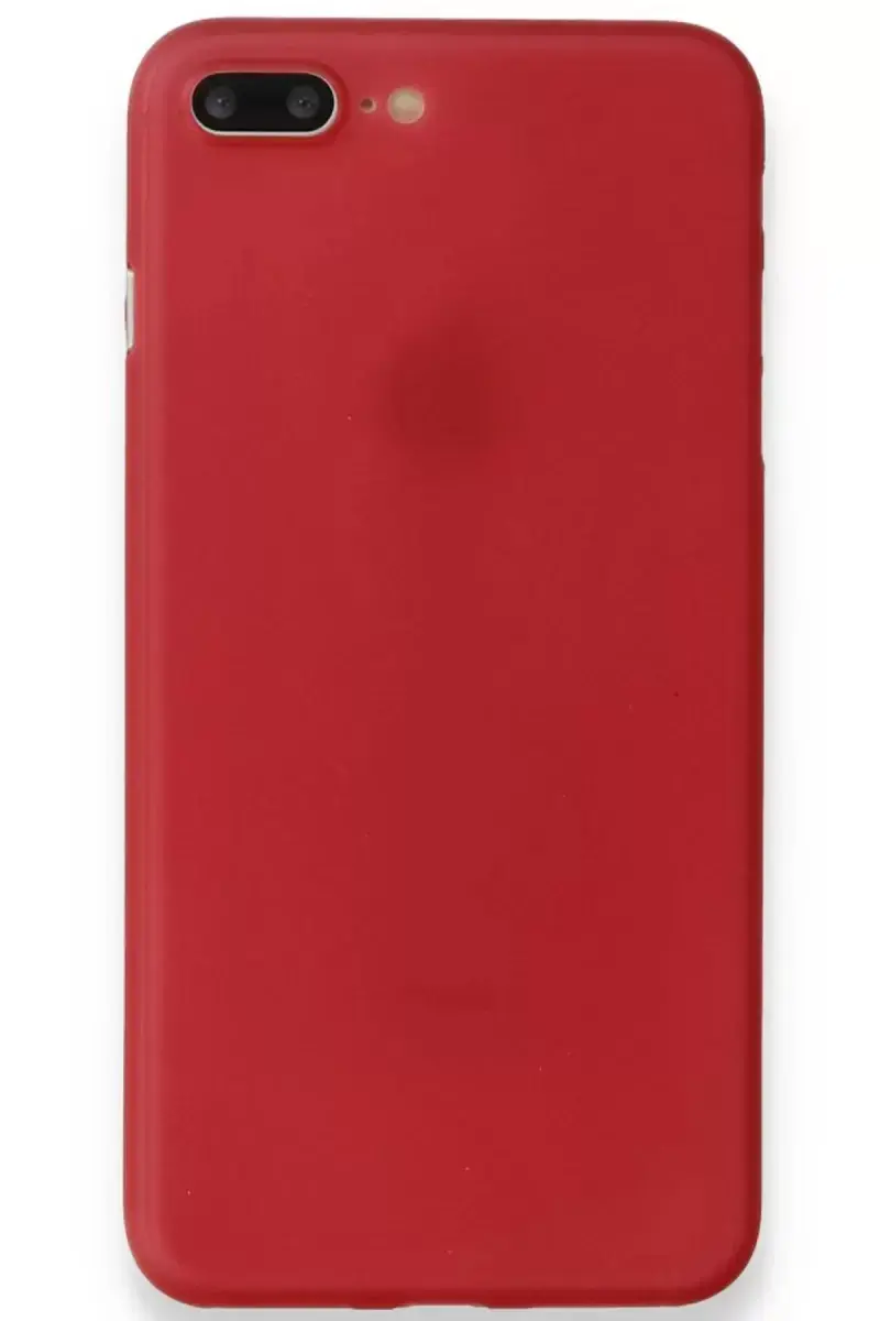 Newface Apple İphone 8 Plus Kılıf Pp Ultra İnce Kapak - Kırmızı